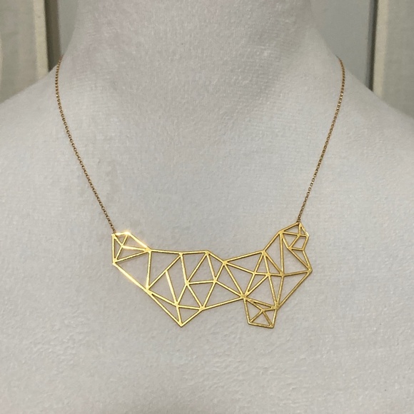 Geometric Design Necklace, 14K Gold Filled - Picture 4 of 5